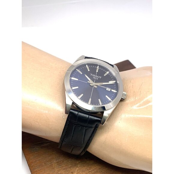 Tissot Men's Watch Swiss Quartz Blue Dial 40mm Black Leather Band T1274101604101 - Picture 6 of 15